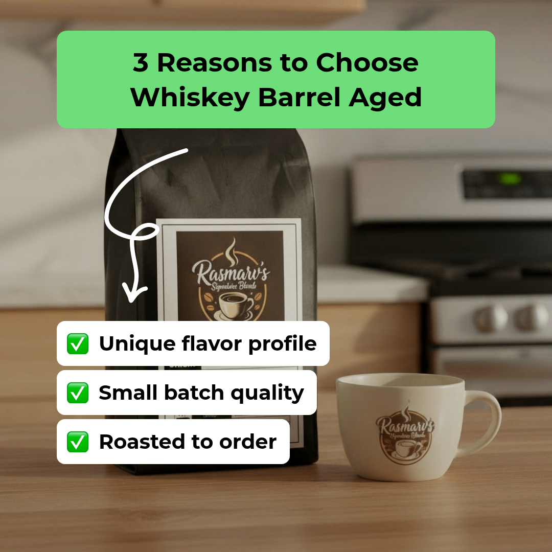 Whiskey Barrel Aged Coffee - Single Origin Guatemala, Bourbon Barrel